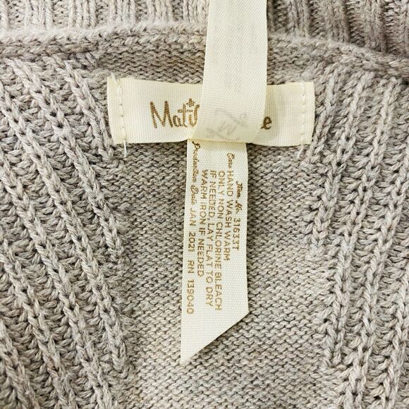 MATILDA JANE M Lets Get Away Crochet Cashmere Blend Open Cardigan Beige Boho - Picture 11 of 16